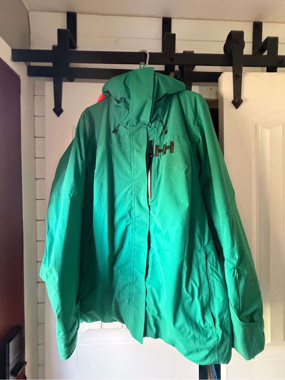 Helly Hansen Green Ski Jacket with Hood